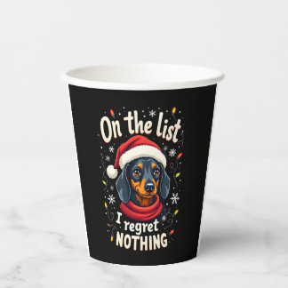 Dachshund Santa On The Naughty List Dachshund Chri Papieren Bekers
