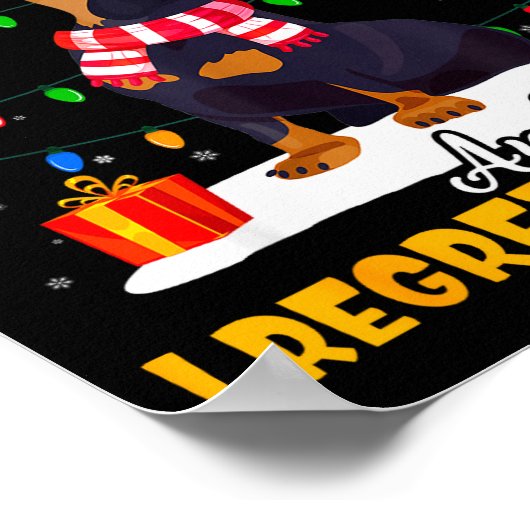 Dachshund Santa On The Naughty List Dachshund Chri Poster (Hoek)