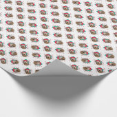 Dachshund Santa Paws Cadeaupapier (Hoek)