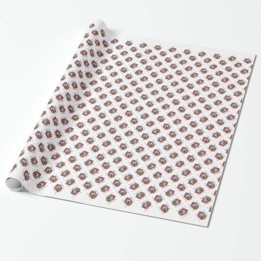 Dachshund Santa Paws Cadeaupapier (Uitgerold)