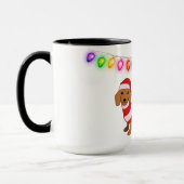 Dachshund Santa Personalized Mug Mok (Links)