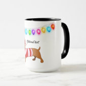Dachshund Santa Personalized Mug Mok (Voorkant rechts)