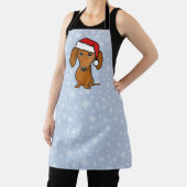 Dachshund Santa Schattige Kerstmis Wiener Hondenva Schort (Insitu)
