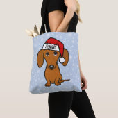 Dachshund Santa Schattige Kerstmis Wiener Hondenva Tote Bag (Dichtbij)