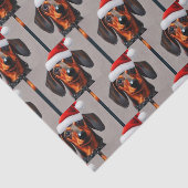 Dachshund Santa Tissue Paper Tissuepapier (Detail)