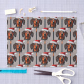 Dachshund Santa Tissue Paper Tissuepapier (Craft)