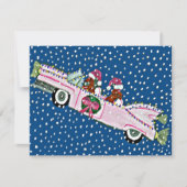 Dachshund Santas Kerstmis Uitnodiging (Voorkant)