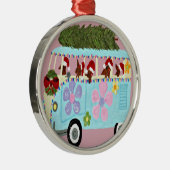 Dachshund Santas KerstVan Metalen Ornament (Rechts)