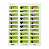 Dachshund Santas Schattige Kerst Wiener Hondenadre Etiket (Full Sheet)