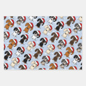 Dachshund Santas Schattigee Honden Kerstmis Inpakpapier Vel (Voorkant 2)