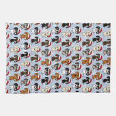 Dachshund Santas Schattigee Kerst Wiener Hondenvak Theedoek (Horizontaal)