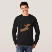 Dachshund Sausage Dog, geïllustreerd T-shirt (Voorkant volledig)