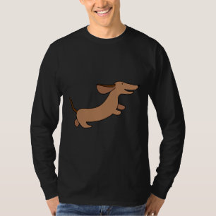 Dachshund Sausage Dog, geïllustreerd T-shirt