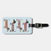 Dachshund Sausage Dog, gepersonaliseerd Bagagelabe Bagagelabel (Voorkant horizontaal)