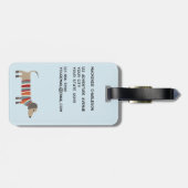 Dachshund Sausage Dog, gepersonaliseerd Bagagelabe Bagagelabel (Achterkant horizontaal)