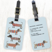 Dachshund Sausage Dog, gepersonaliseerd Bagagelabe Bagagelabel