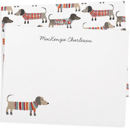 Dachshund Sausage Dog, gepersonaliseerd schrijfwer Briefhoofd