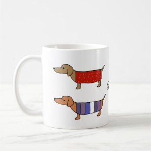 Dachshund Sausage dog Wiener hondenliefhebber Cust Koffiemok