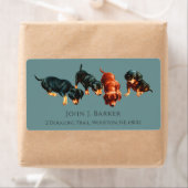 Dachshund Sausage Dog Wiener Puppies Slate Blue Etiket (Insitu)