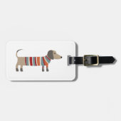 Dachshund Sause Dog - Aangepast Bagagelabel (Voorkant horizontaal)