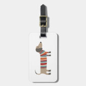 Dachshund Sause Dog - Aangepast Bagagelabel (Voorkant verticaal)