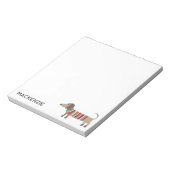 Dachshund Sause Dog - Aangepast Notitieblok (Linkerzijde)