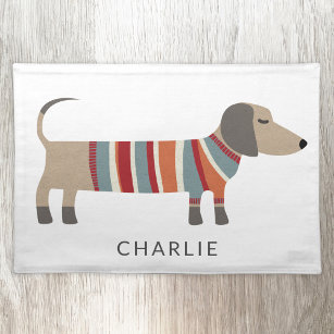 Dachshund Sause Dog - Aangepast Placemat