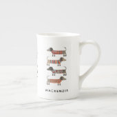 Dachshund Sause Dog - Aangepast Porselein Kop (Rechts)