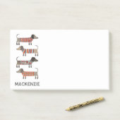 Dachshund Sause Dog - Aangepast Post-it® Notes (Op bureau)