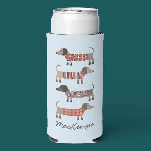 Dachshund Sause Dog - Aangepast Seltzer Blikjeskoeler