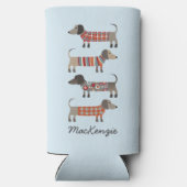 Dachshund Sause Dog - Aangepast Seltzer Blikjeskoeler (Achterkant)