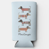 Dachshund Sause Dog - Aangepast Seltzer Blikjeskoeler (Voorkant)