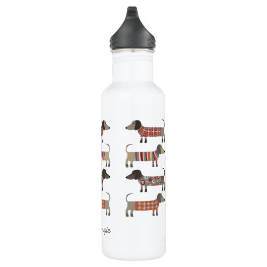 Dachshund Sause Dog - Aangepast Waterfles (Rechts)