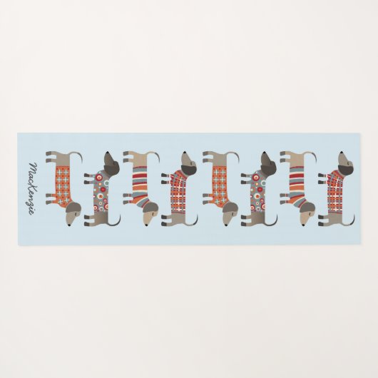 Dachshund Sause Dog - Aangepast Yogamat (Achterkant (horizontaal))