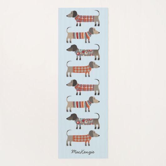 Dachshund Sause Dog - Aangepast Yogamat (Achterkant)