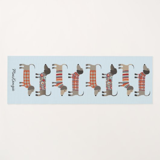 Dachshund Sause Dog - Aangepast Yogamat (Voorkant (horizontaal))