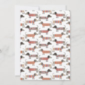 Dachshund Sause Dog Baby shower Kaart (Achterkant)