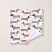 Dachshund Sause Dog Bad Handdoek (Wasdoekje)