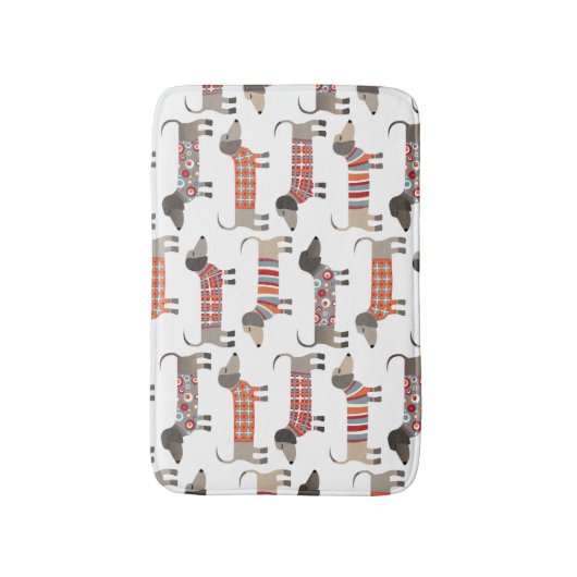 Dachshund Sause Dog Badmat (Voorkant Verticaal)