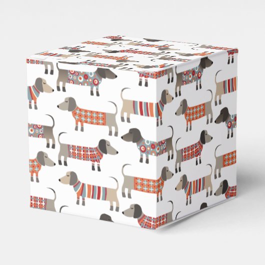 Dachshund Sause Dog Bedankdoosjes (Voorkant Zijde)