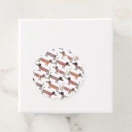 Dachshund Sause Dog Bedankjes Labels