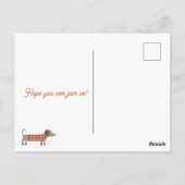 Dachshund Sause Dog Birthday Pawty Invitation Briefkaart (Achterkant)