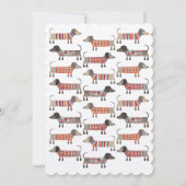 Dachshund Sause Dog Birthday Pawty Kaart (Achterkant)