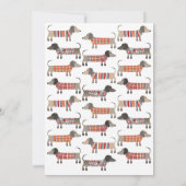 Dachshund Sause Dog Birthday Pawty Kaart (Achterkant)