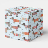 Dachshund Sause Dog Blue Bedankdoosjes (Achterkant)