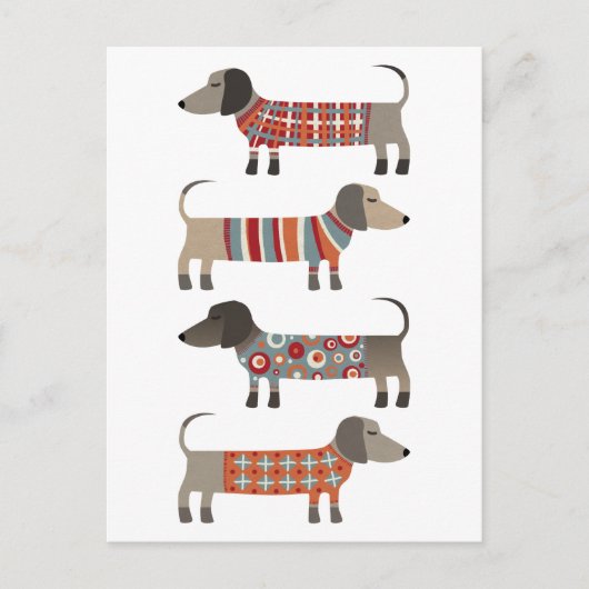 Dachshund Sause Dog Briefkaart (Voorkant)