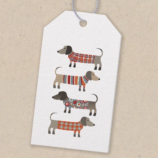 Dachshund Sause Dog Cadeaulabel