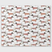 Dachshund Sause Dog Cadeaupapier (Vlak)