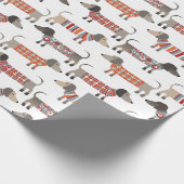 Dachshund Sause Dog Cadeaupapier (Hoek)