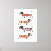 Dachshund Sause Dog Canvas Afdruk (Voorkant)